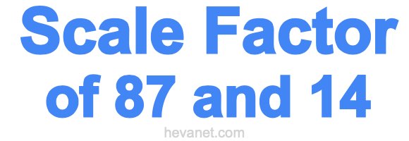Scale Factor of 87 and 14 Scale Factor of 87 and 14