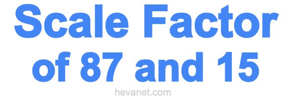 Scale Factor of 87 and 15 Scale Factor of 87 and 15