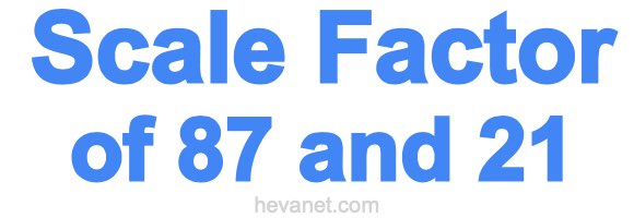 Scale Factor of 87 and 21 Scale Factor of 87 and 21
