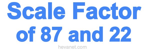Scale Factor of 87 and 22 Scale Factor of 87 and 22