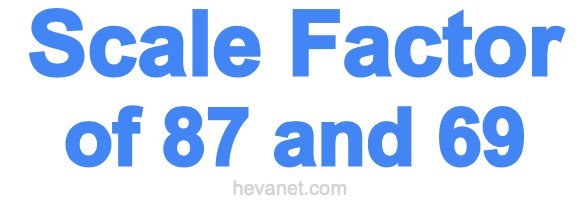 Scale Factor of 87 and 69 Scale Factor of 87 and 69
