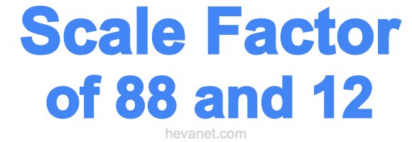 Scale Factor of 88 and 12 Scale Factor of 88 and 12