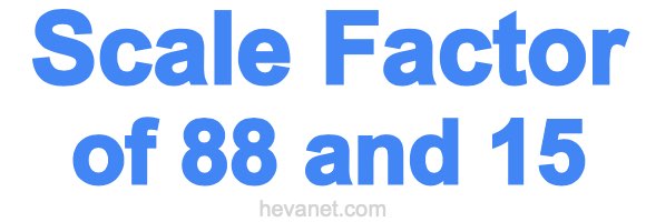 Scale Factor of 88 and 15 Scale Factor of 88 and 15