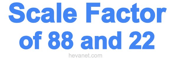 Scale Factor of 88 and 22 Scale Factor of 88 and 22