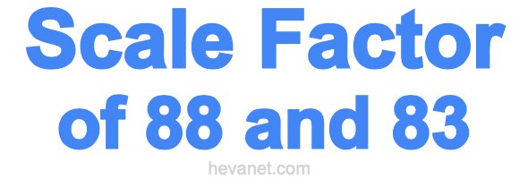 Scale Factor of 88 and 83