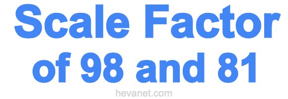 Scale Factor of 98 and 81 Scale Factor of 98 and 81