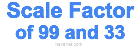 Scale Factor of 99 and 33