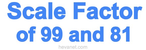 Scale Factor of 99 and 81