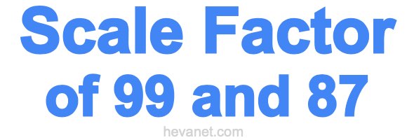 Scale Factor of 99 and 87 Scale Factor of 99 and 87
