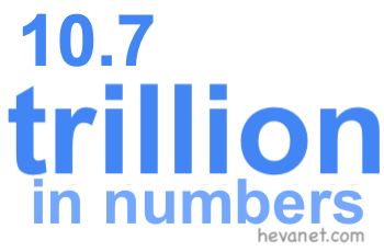 10.7 trillion in numbers