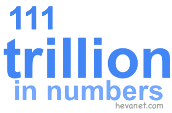 111 trillion in numbers 111 trillion in numbers