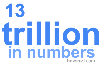 13 trillion in numbers