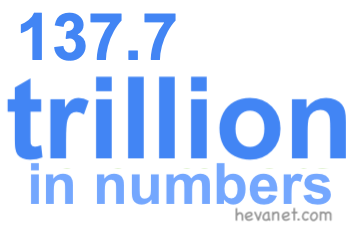 137.7 trillion in numbers
