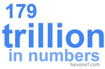 179 trillion in numbers