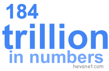 184 trillion in numbers