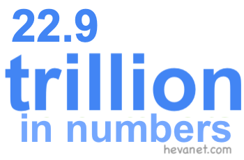 22.9 trillion in numbers