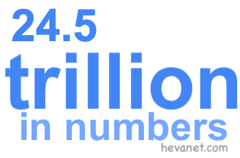 24.5 trillion in numbers