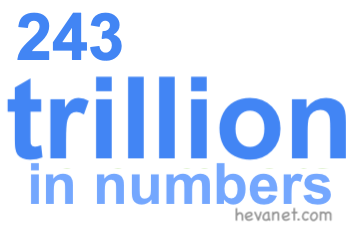 243 trillion in numbers