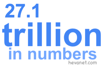 27.1 trillion in numbers