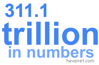 311.1 trillion in numbers 311.1 trillion in numbers