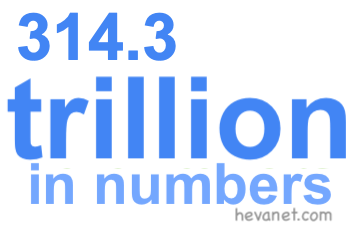 314.3 trillion in numbers