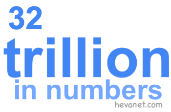 32 trillion in numbers