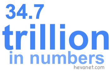 34.7 trillion in numbers
