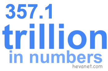 357.1 trillion in numbers