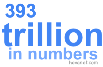 393 trillion in numbers