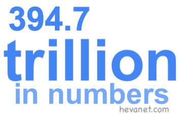 394.7 trillion in numbers