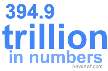 394.9 trillion in numbers