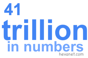 41 trillion in numbers 41 trillion in numbers