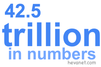 42.5 trillion in numbers 42.5 trillion in numbers