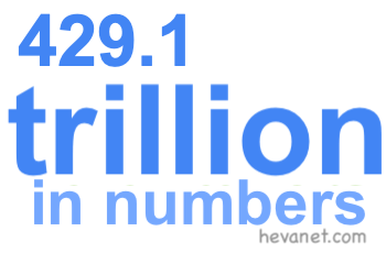 429.1 trillion in numbers