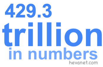 429.3 trillion in numbers