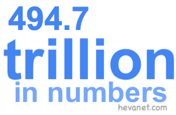 494.7 trillion in numbers
