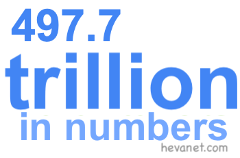497.7 trillion in numbers