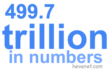 499.7 trillion in numbers