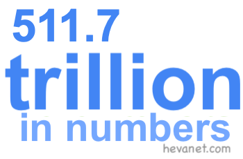 511.7 trillion in numbers 511.7 trillion in numbers
