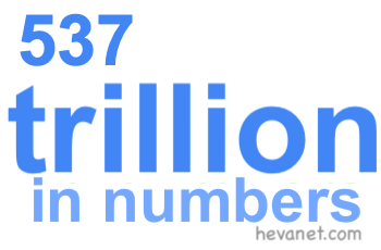 537 trillion in numbers