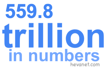 559.8 trillion in numbers
