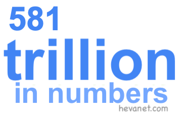 581 trillion in numbers