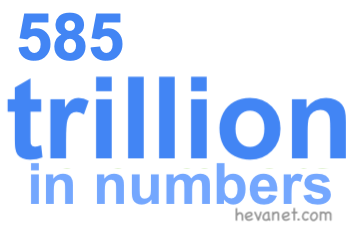 585 trillion in numbers 585 trillion in numbers