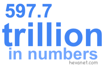 597.7 trillion in numbers