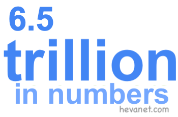 6.5 trillion in numbers