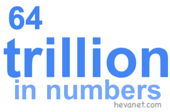 64 trillion in numbers