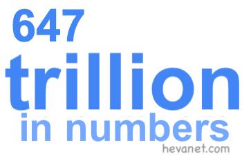 647 trillion in numbers 647 trillion in numbers