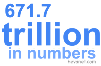 671.7 trillion in numbers