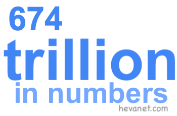 674 trillion in numbers 674 trillion in numbers