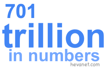 701 trillion in numbers 701 trillion in numbers